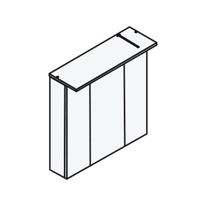 Artikelbild 2 für MÖBELPARTNER Spiegelschrank Jelda 142296 weiß glanz, eiche landhaus 70,4 x 23,7 x 72,3 cm, Artikelnummer 176816