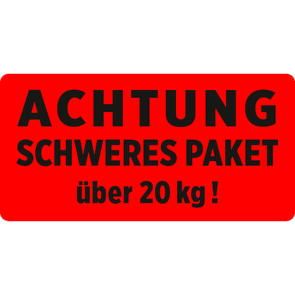Artikelbild 2 für AVERY Zweckform Warnetiketten rot »ACHTUNG SCHWERES PAKET über 20 kg!« 100,0 x 50,0 mm, 1 Etiketten , Artikelnummer 609402