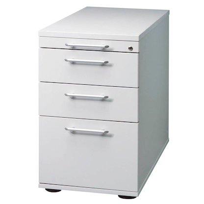 Artikelbild 7 für HAMMERBACHER Gradeo Standcontainer lichtgrau 4 Auszüge Kunststoff-Relinggriff silber 42,8 x 80,0 x 72,0 - 76,0 cm, Artikelnummer 385914