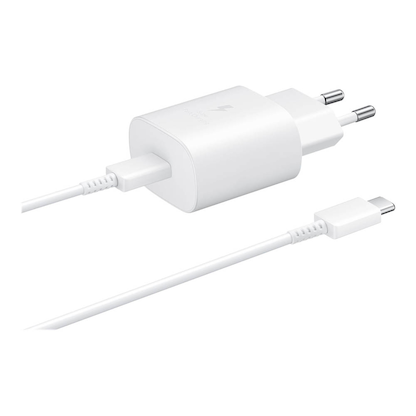 Artikelbild für SAMSUNG Ladekabel mit Adapter weiß, Kabellänge: 1,0 m, 25 Watt, Artikelnummer 250557