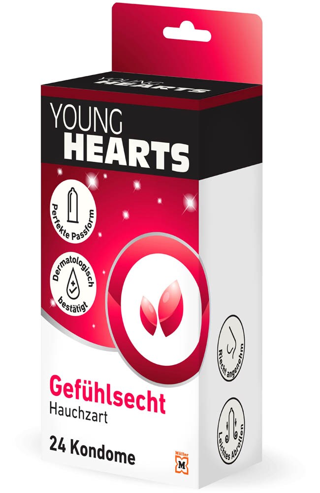YOUNG HEARTS Kondome Gefühlsecht, 24 St