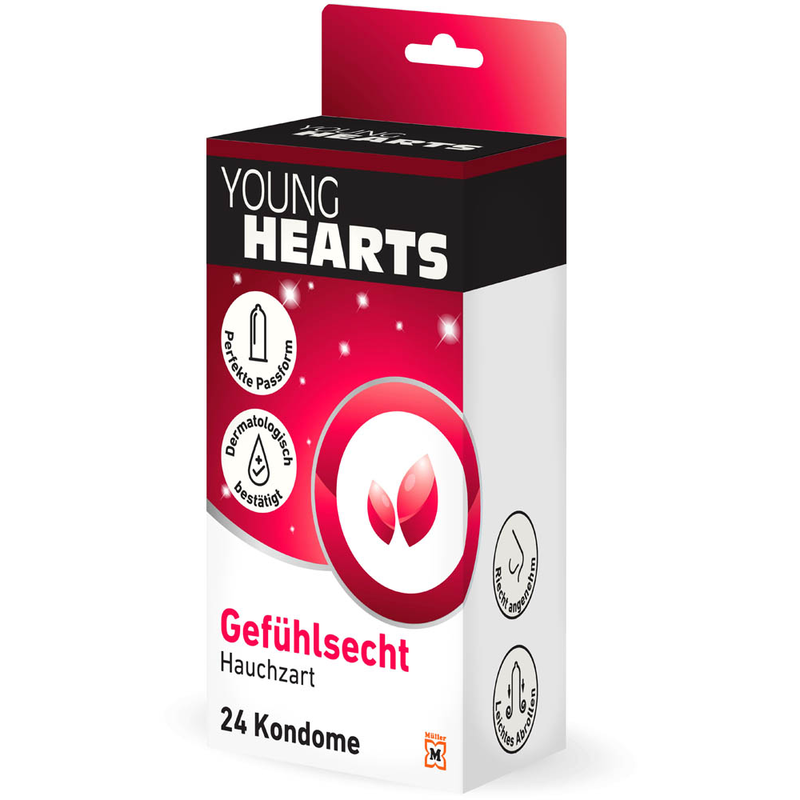 YOUNG HEARTS Kondome Gefhlsecht, 24 St. | office discount
