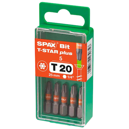 Artikelbild 5 für SPAX® Bits T20 T-STAR Plus, 5 St., Artikelnummer 396909
