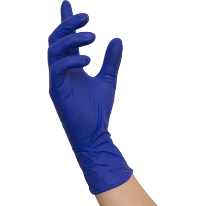 Artikelbild 2 für NITRAS MEDICAL unisex Einmalhandschuhe INDIGO WAVE dunkelblau Größe M, 100 St., Artikelnummer 684714