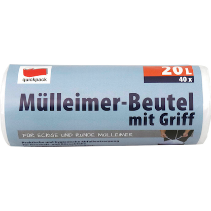 Artikelbild für quickpack Müllbeutel 20,0 l transparent, 40 St., Artikelnummer 148959