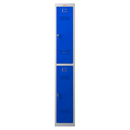 Spind Locker phoenix Spind Locker blau, grau PL1230GBK, 2 Schließfächer 30,0 x 50,0 ...
