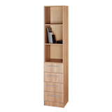 Artikelbild 1 für HAMMERBACHER Regalschrank Prokura, V7600/N/N/RE nussbaum 40,6 x 42,0 x 200,4 cm, 1 St., Artikelnummer 980276