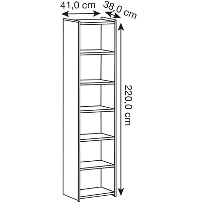 Artikelbild 2 für Kerkmann Aktenregal Lago weiß 41,0 x 38,0 x 220,0 cm, 1 St., Artikelnummer 308390