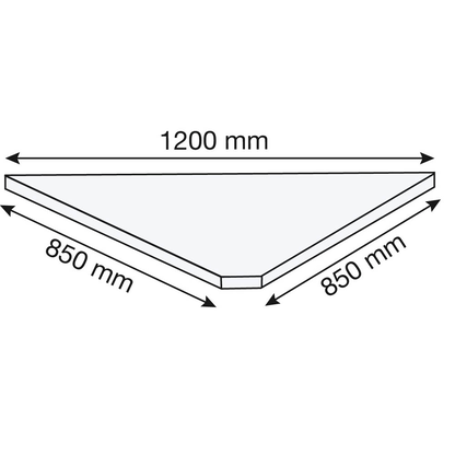Artikelbild 2 für Kerkmann Verbindungsplatte Lago anthrazit, dreieckig 85,0 x 85,0 x 1,9 cm, Artikelnummer 655961