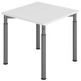 Artikelbild 1 für HAMMERBACHER YS08 höhenverstellbarer Schreibtisch lichtgrau quadratisch, 4-Fuß-Gestell grau 80,0 x 80,0 cm, Artikelnummer 999040