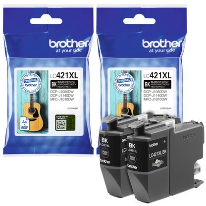 Artikelbild für AKTION: brother LC-421XLBK schwarz Druckerpatronen, 2er-Set, Artikelnummer 687911