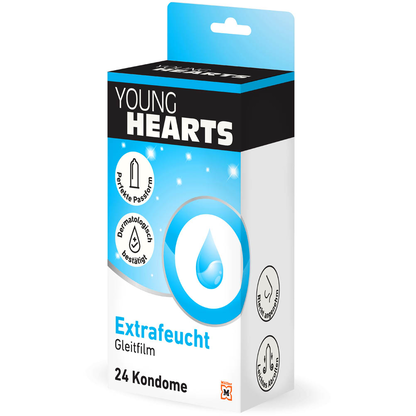 young hearts gleitgel YOUNG HEARTS Kondome Extra Feucht, 24 St