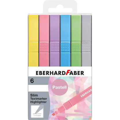 Artikelbild 2 für EBERHARD FABER Slim pastell Textmarker farbsortiert, 6 St., Artikelnummer 274410