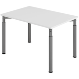 Artikelbild 1 für HAMMERBACHER Mirakel höhenverstellbarer Schreibtisch lichtgrau rechteckig, 4-Fuß-Gestell grau 120,0 x 80,0 cm, Artikelnummer 998854