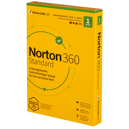 Artikelbild 3 für Norton 360 Standard Sicherheitssoftware Vollversion (PKC), Artikelnummer 720163