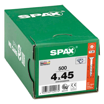 Artikelbild 2 für SPAX® Universalschrauben T20 Senkkopf WIROX 0191010400455 4 mm x 45 mm, 500 St., Artikelnummer 395966