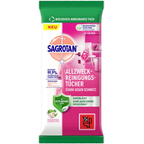 Artikelbild 1 für SAGROTAN® feuchte Allzweck-Reinigungstücher BLÜTENFRISCHE & GRÜNER APFEL 1-lagig weiß, 60 Tücher, Artikelnummer 372262