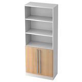 Artikelbild 1 für HAMMERBACHER Regalschrank 7700 NU, V7700/W/E/NU weiß, eiche 80,0 x 42,0 x 200,4 cm, 1 St., Artikelnummer 859694