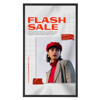 Artikelbild für update displays Klapprahmen HardLine Fenster schwarz 87,6 x 122,4 cm, 1 St., Artikelnummer 975779