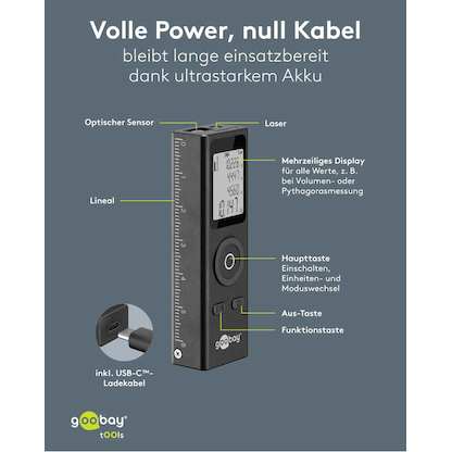 Artikelbild 15 für goobay 77834 Laser-Entfernungsmesser, Artikelnummer 779706