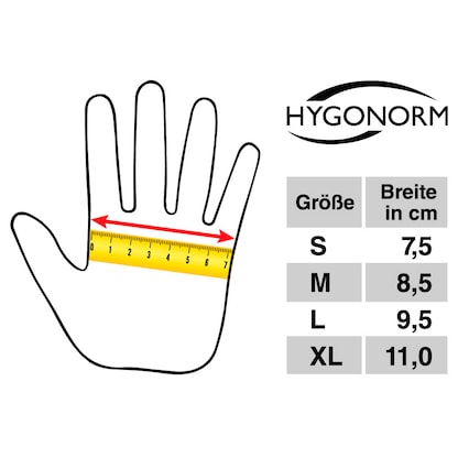 Artikelbild 2 für HYGONORM unisex Gummihandschuhe Bettina Soft blau Größe 9, 1 Paar, Artikelnummer 652358
