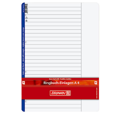 Artikelbild für BRUNNEN Ringbucheinlagen A4 liniert, 50 Blätter, Artikelnummer 706432