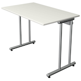 Artikelbild 1 für Kerkmann Smart office Schreibtisch weiß rechteckig, C-Fuß-Gestell silber 100,0 x 60,0 cm, Artikelnummer 488135