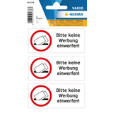 Artikelbild 1 für HERMA Hinweisetiketten 5738 Keine Werbung, schwarz 79,0 x 34,0 mm, 3 Etiketten, Artikelnummer 815047