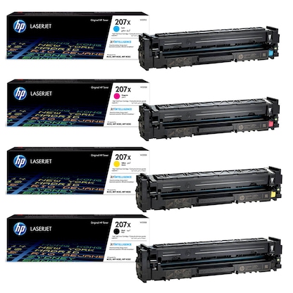 Artikelbild für HP 207X (W2210X/W2211X/W2213X/W2212X) schwarz, cyan, magenta, gelb Tonerkartuschen, 4er-Set, Artikelnummer 104629