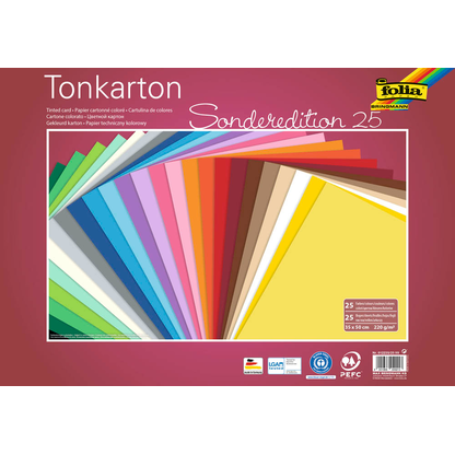 Artikelbild für folia Fotokarton Sonderedition 25 farbsortiert 220 g/qm 25 St., Artikelnummer 962664