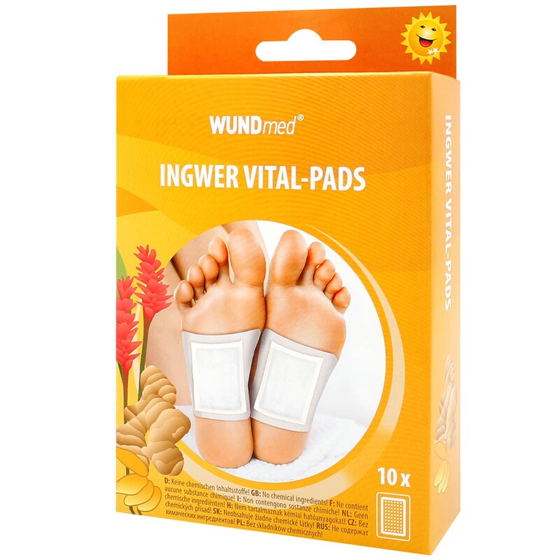 WUNDmed Bambuspflaster Ingwer Vital-Pads 02-140 wei 6,0 x 8,0 cm, 10 St.  | office discount