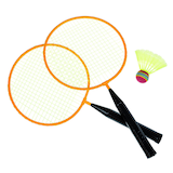 Artikelbild 1 für Idena Badminton-Set Junior gelb/schwarz, Artikelnummer 504433