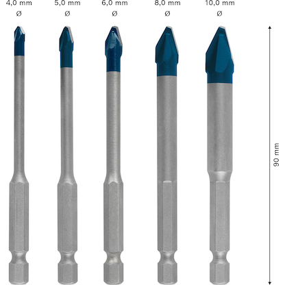 Artikelbild 5 für AKTION: BOSCH Bohrer-Set EXPERT HEX-9 HardCeramic, 5-teilig mit Prämie nach Registrierung, Artikelnummer 218929