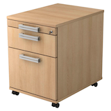 Artikelbild 1 für HAMMERBACHER AC20 NU Rollcontainer eiche 3 Auszüge 42,8 x 58,0 x 59,0 cm, Artikelnummer 860484