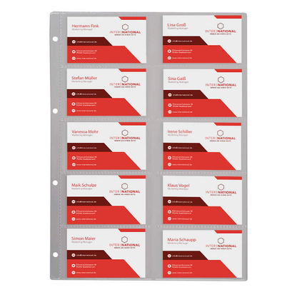 Artikelbild 2 für EICHNER Visitenkartenhüllen DIN A4 DIN A4 transparent glatt, 10 St., Artikelnummer 700944