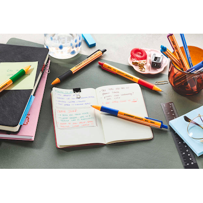 Artikelbild 6 für STABILO Kugelschreiber pointball orange, Schreibfarbe: blau, 1 St., Artikelnummer 107540