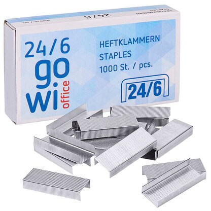Artikelbild für Gowi Heftklammern 24/6, 1.000 St., Artikelnummer 758746