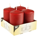 Artikelbild 1 für STARPAK Stumpenkerzen bordeaux, 4 St., Artikelnummer 514070