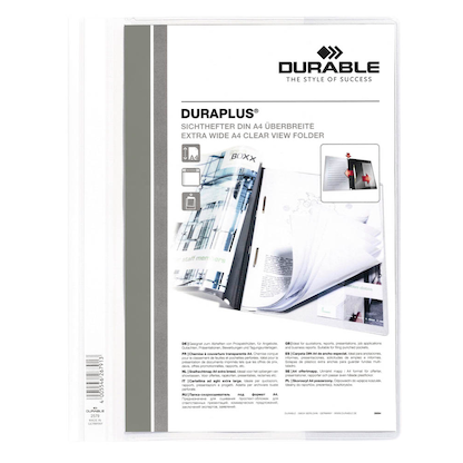 Artikelbild für DURABLE Präsentationshefter DURAPLUS Kunststoff weiß DIN A4 überbreit, 25 St., Artikelnummer 137075