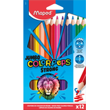 Artikelbild 1 für maped COLOR'PEPS STRONG Jumbo Buntstifte farbsortiert, 12 St., Artikelnummer 303311