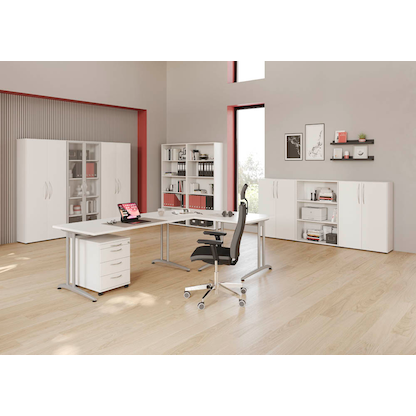 Artikelbild 10 für HAMMERBACHER Altus Büromöbel-Set weiß, Artikelnummer 508827