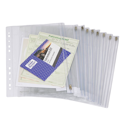 Artikelbild für FolderSys Dokumententaschen 19x30,5 cm glasklar glatt 0,15 mm, 10 St., Artikelnummer 918169