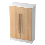 Artikelbild 1 für HAMMERBACHER Aktenschrank 7550 NU, V7550/W/E/NU weiß, eiche 2 Fachböden 80,0 x 42,0 x 127,0 cm, Artikelnummer 859686