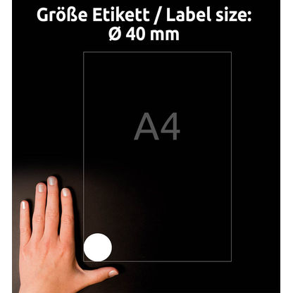 Artikelbild 7 für AVERY Zweckform Sicherheitsetiketten L6112-20 weiß 40,0 x 40,0 mm, 20 Blatt, Artikelnummer 896894