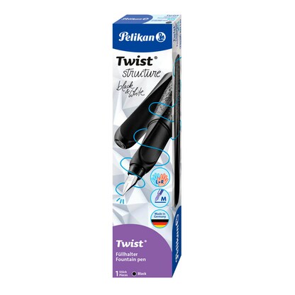 Artikelbild 2 für Pelikan Twist® structure Patronenfüller schwarz M (mittel), 1 St., Artikelnummer 274906