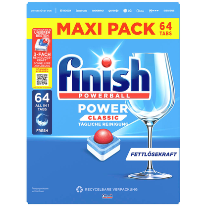 Artikelbild 2 für finish POWERBALL POWER CLASSIC ALL IN 1 Spülmaschinentabs 64 St., Artikelnummer 539959