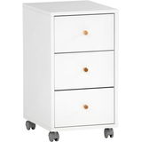 Artikelbild 1 für MÖBELPARTNER 500 Rollcontainer weiß 3 Auszüge 32,6 x 39,1 x 59,7 cm, Artikelnummer 823924
