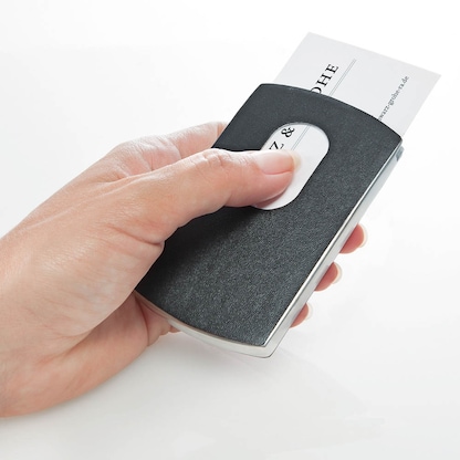 Artikelbild 3 für SIGEL Visitenkartenetui schwarz/silber, für bis zu 12 Visitenkarten, Artikelnummer 354403