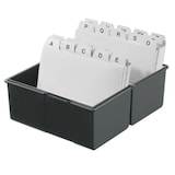 Artikelbild 1 für HAN A6 Karteikasten DIN A6 für 400 Karteikarten schwarz mit Deckel, Artikelnummer 458018