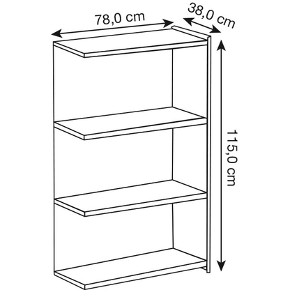 Artikelbild 2 für Kerkmann Aktenregal Lago anthrazit 78,0 x 38,0 x 115,0 cm, 1 St., Artikelnummer 308275
